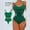 Army Green, variant on LADIGASU Womens Solid Color Sexy Chest Support Shaping Abdomen Corset Shapewear Bodysuit