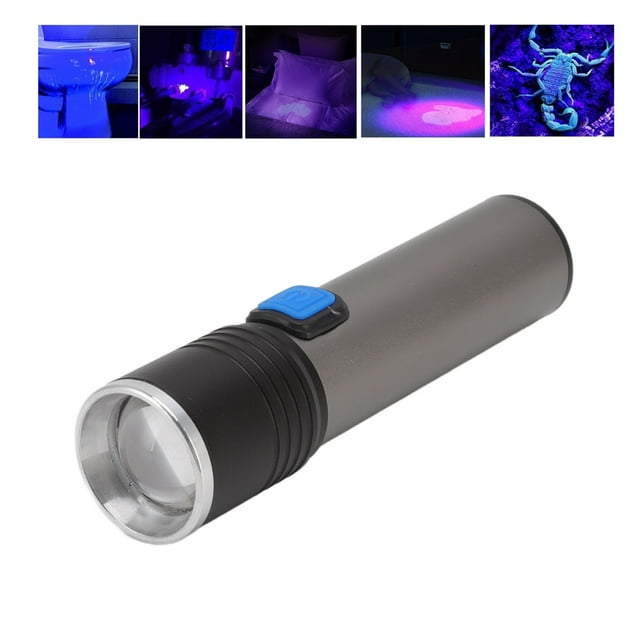 Mini Détecteur de Torche, USB Rechargeable Portable 365nm Lampe de Poche 3 Modes de Lumière pour le Jade pour la Fausse Monnaie