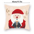 thumbnail image 4 of Advancent Funda de almohada de 2 piezas con estampado de elementos navideños, decoración de funda de almohada de poliéster lavable para sofá, funda de Kits de decoración para fiestas B-06707 Advancent HA007819-07, 4 of 6