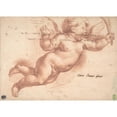 thumbnail image 3 of Ciro Ferri 14x11 Black Modern Framed Museum Art Print Titled - Flying Putto (1634-89), 3 of 5