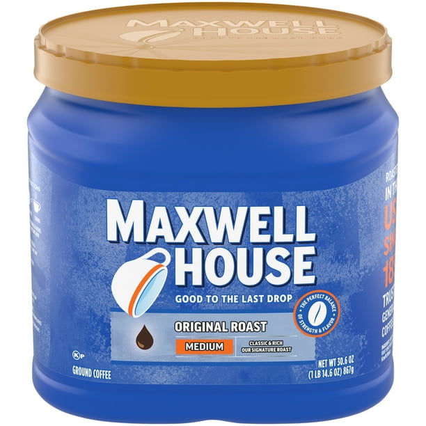 Maxwell House Original Roast Ground Coffee, 30.6 oz. Canister Walmart