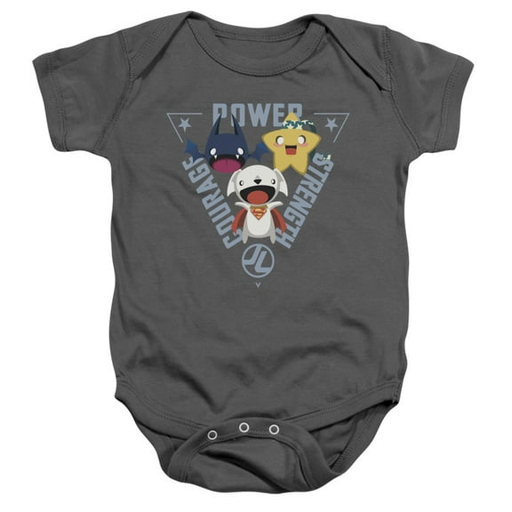 Justice League Of America Boys' Power Trio Bodysuit Grey