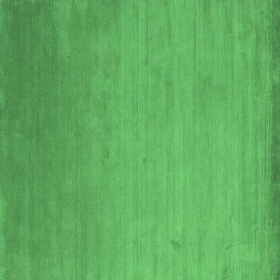 Ahgly Company Indoor Square Abstract Emerald Green Contemporary Area Rugs, 6' Square