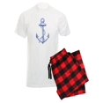 thumbnail image 1 of CafePress - Vintage Navy Blue Anchor Pajamas - Men's Light Pajamas, 1 of 1