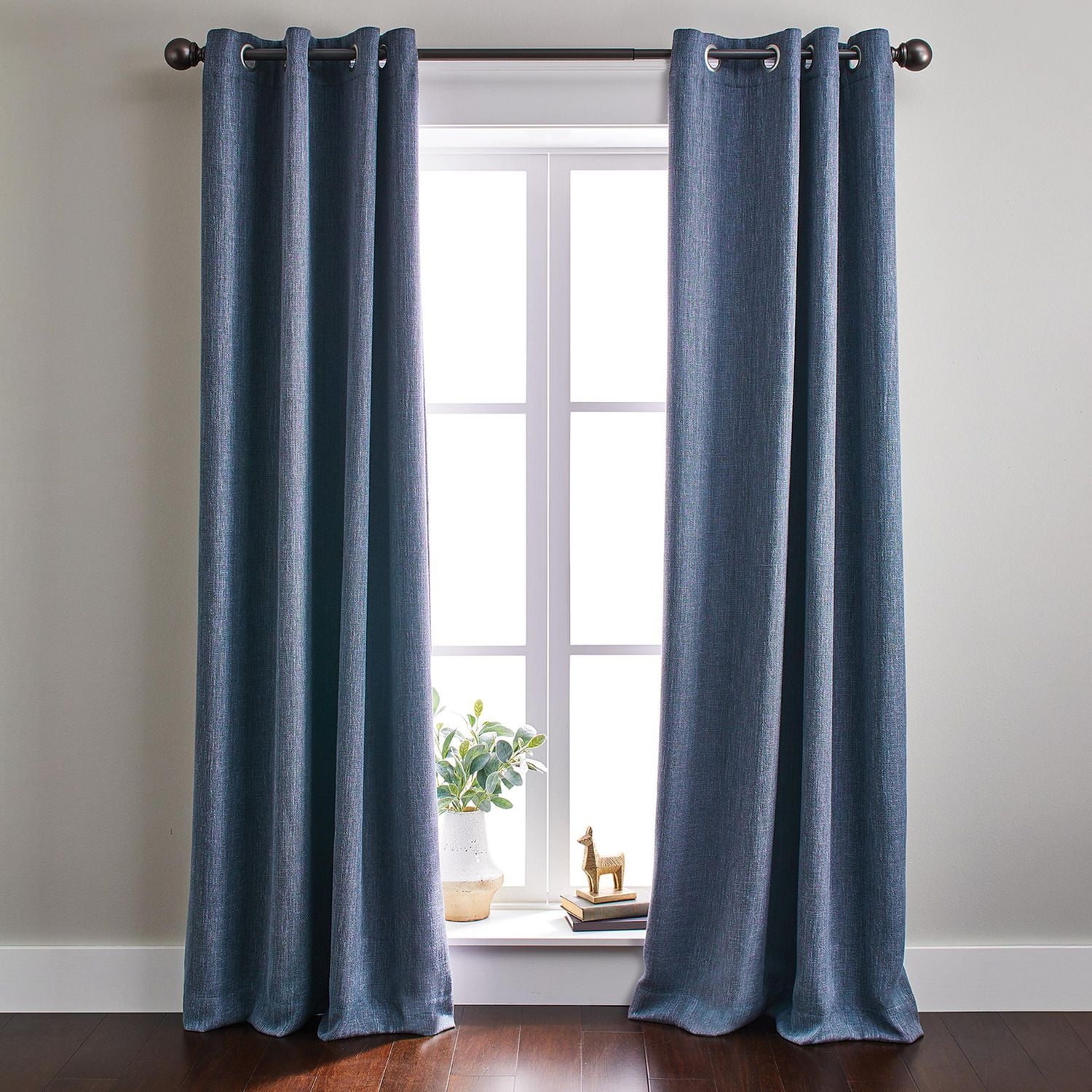 Better Homes & Gardens Linen Grommet Blackout Curtain Panel, 50" x 84", Textured Blackout Curtain