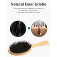 thumbnail image 2 of Boar Bristle Hair Brush Natural Beech Comb Hairbrush for Curly Thick Long Dry Wet Detangler Massage Brushes Women-B, 2 of 4