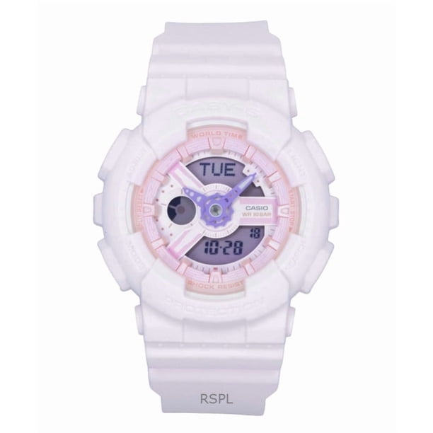 Casio Reloj Baby-G Analógico Digital con Correa de Resina y Esfera Rosa de Cuarzo BA-110AH-4A para Mujer, 100 M
