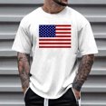 thumbnail image 4 of Mens American Flag Patriotic Tshirts Oversized Big & Tall July 4th Graphic Tees Funny 250th Anniversary Summer Tops White, 5XL, 4 of 4