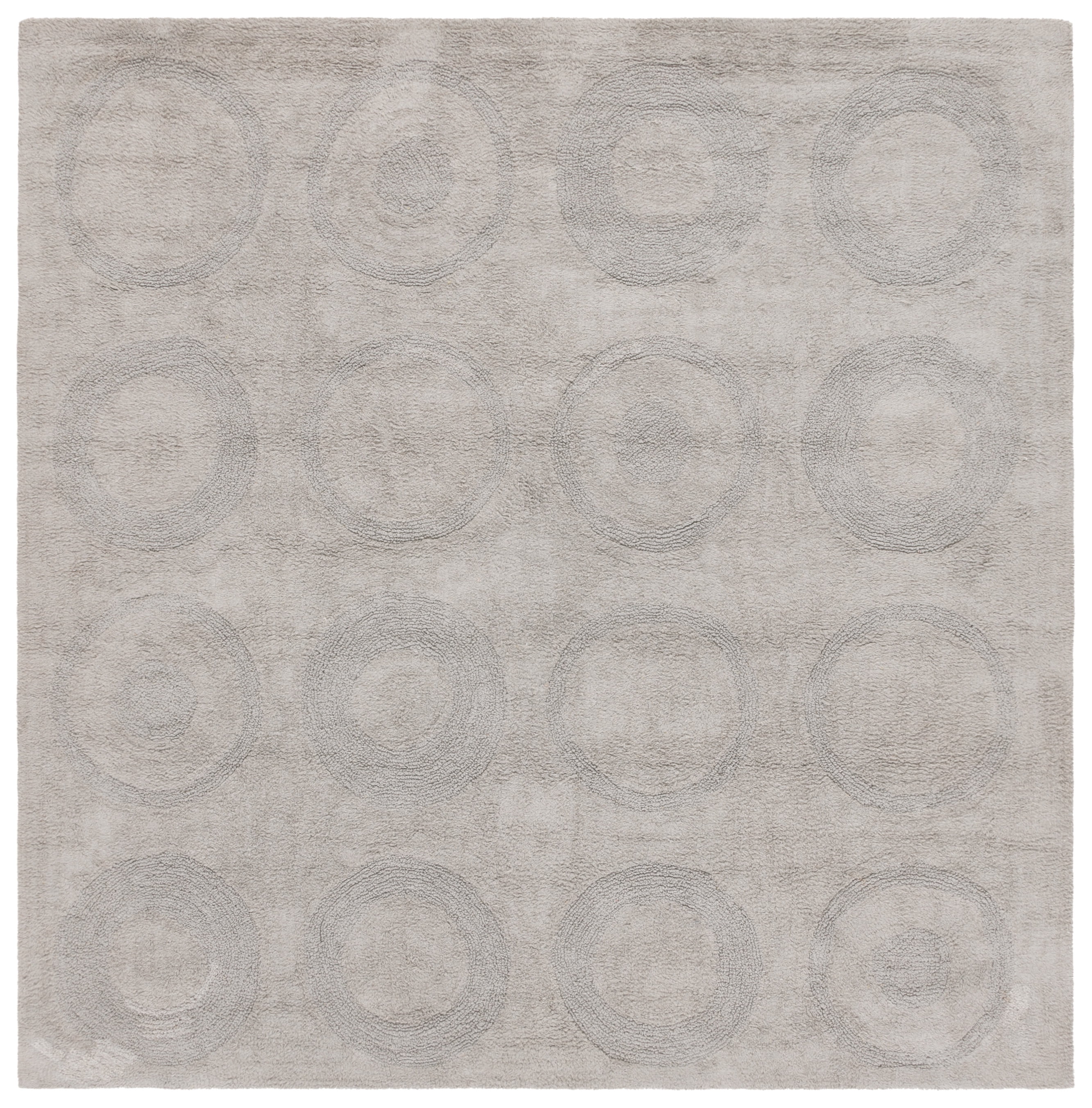Safavieh Easy Care 6'-0" x 6'-0" Square Cotton Hand Woven Rug in Gray