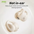 thumbnail image 6 of Acer Bluetooth 5.4 Open Ear Clip-On Earbuds - HiFi Stereo, Type-C Fast Charge, Ultra-Long Standby - Wireless Headphones for Workout & Running, Beige, 6 of 11