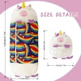 thumbnail image 3 of Kids Unicorn Sleeping Bag with Pillow - 2-in-1 Foldable, All Seasons, Soft & Warm (45"x19")-WHITE, 3 of 6