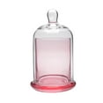 thumbnail image 2 of Portavelas de cristal con forma de campana, cubierta de campana de cristal, tarro para vela, cúpula de cristal con Base para plantas, postre, Mini rosa, 2 of 10