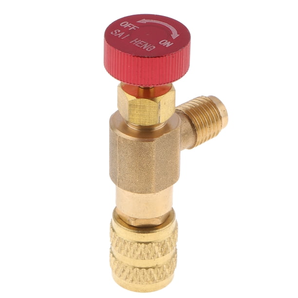 Válvula de Llenado de Anticongelante para Aire Acondicionado, Conector de de Carga, s de Reparación de Aire Acondicionado Y rojo Soledad Válvula del acondicionador de aire