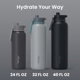 thumbnail image 7 of Bentgo Flip 2-in-1 Straw & Chug Leak-Proof Insulated Water Bottle, 40 fl oz (Back to Black), 7 of 7