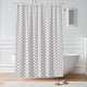thumbnail image 4 of Cortina de ducha impermeable y gruesa | Diseño sin agujeros con ganchos incluidos | Cortina de baño estampada | 180 x 120 cm (70,86 x 47,24 pulgadas), 4 of 6