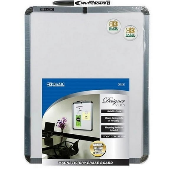 Bazic 6012  BAZIC 11'' X 14'' Magnetic Dry Erase Board w/ Marker & 2 Magnets Case OF 12