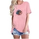 thumbnail image 2 of Fiudx Ropa de Mujer Camiseta Básica de Verano de Manga Corta Informal para Mujer, Blusa con Estampado Del Día de La Independencia, Cuello Redondo, 2 of 4