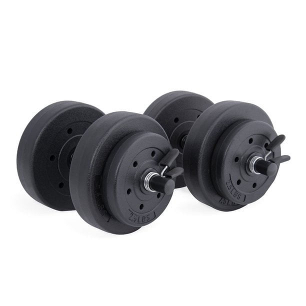 ブロックウエイト　40LBS Athletic Works 40lb Adjustable Vinyl Dumbbell Set - Walmart
