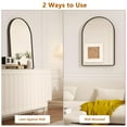 thumbnail image 4 of 2024 New 5mm Extra Thick Round Mirror, 18 Inch Matte Black Aluminum Alloy Framed Bathroom Mirror, HD Eco-Friendly Mirror, Modern Cute Wall Mirror for Nursery, Living Room, Vanity, 4 of 9