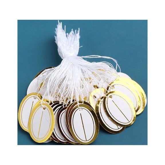 HONMEET 100Pcs Hanging Price Tags for Clothes Jewelry Writable Paper Labels with String