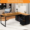 thumbnail image 5 of Craftian 71" L-Shaped Desk File Cabinet, Computer Desk with Power Outlets, Executive Desk for Home Office, 5 of 10