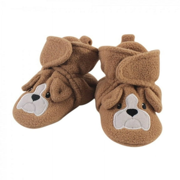 Hudson Baby Baby and Toddler Cozy Fleece Booties, Dog, 18-24 Months