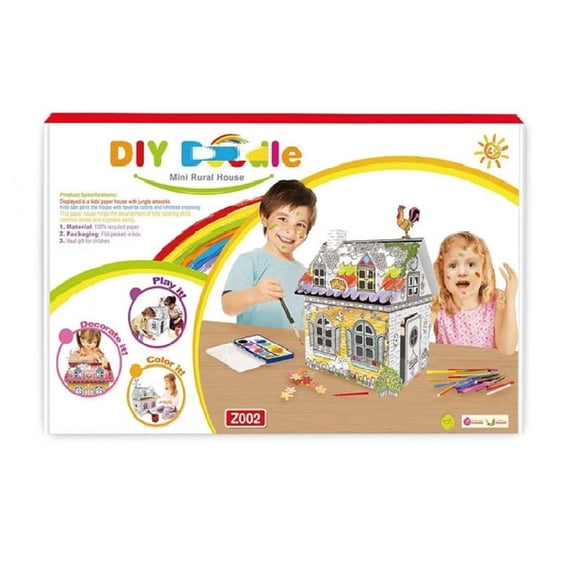 Mini Casa Rural Storyland Z002 Para Pintar