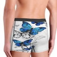 thumbnail image 5 of Fotbe Blue Flying Butterflies Men’s Total Support Pouch Boxer Briefs, X-Temp Cooling, Moisture-Wicking Underwear, Regular, Long-leg and Trunk-XX-Large, 5 of 9