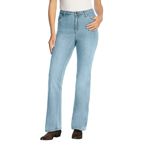 Woman Within Plus Size Petite Comfort Curve Bootcut Denim Jean