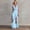 Light Blue, variant on Qulqfy Casual Summer Dresses for Women 2026 Wedding Guest Maxi Army Green Plus Size Sleeveless Lace Plain Side Slit Ruched Corset Beach Long Dresses L