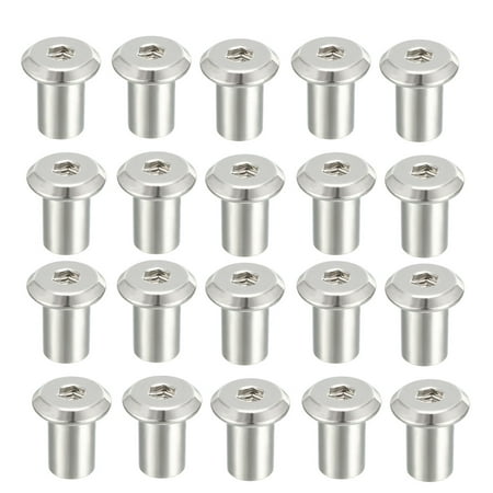 

M6x12mm Rivet Hex Socket Head Insert Nut Screw Post Nickel Plated 20pcs