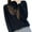 Black, variant on Fiaer Sweaters for Women Crew Neck Long Sleeve Trendy Solid Plus Size Loose Fit Warm Knit Tops White XL