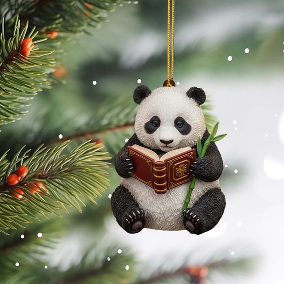 2D Acrylic Animal Panda Charms, Cute Flat Animal Series Pendant for Backpack Keychain Car Rearview Mirror Decor, Lightweight Decorative Ornament for Kids Girls Daily Use