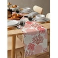 thumbnail image 3 of Red Coastal Table Runner Vintage Coral Ocean Modern Sea Abstract Tablerunners 13 x 70 Inch, Table Decorations Tabletop Scarf for Summer Gathering Holiday Farmhouse Kitchen Dining Decor, 3 of 6