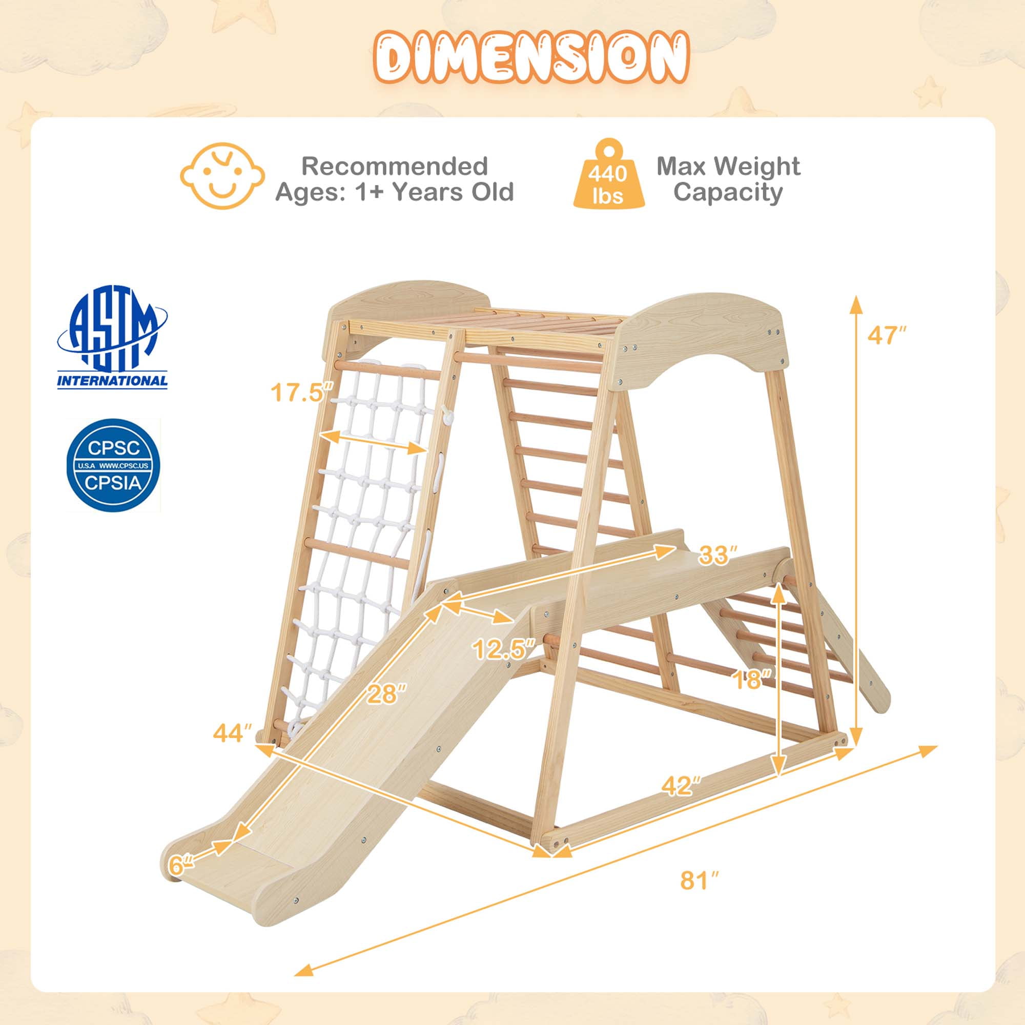 Collapsible indoor jungle gym sale