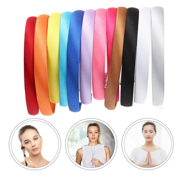 Raindrops 12Pcs Plain Headbands for DIY Unfinished Headband Making Supplies