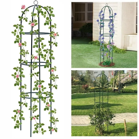 LUVCMFT Metal Garden Arch Trellis 6.3ft Climbing Plants Stands Wedding Party Arbor Floral Decor