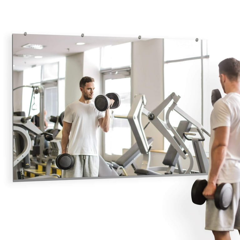 36 x 60 inches Wall Mount Annealed Mirror kit with Flat Polished