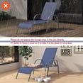 thumbnail image 6 of Costway 2 PCS Patio Lounge Chair Chaise Adjustable Reclining Armrest Navy, 6 of 10
