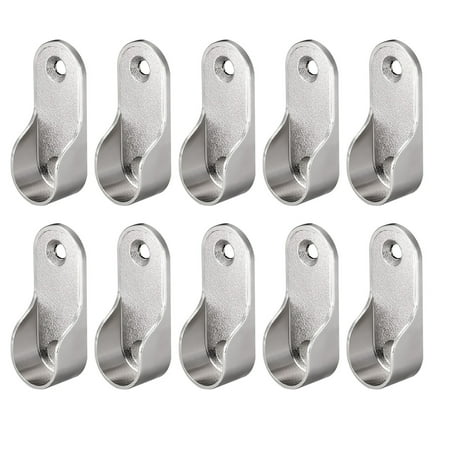 

Oval Closet Rod End Supports Fit Rod Dia 16.5mm 10 PCS - Nickel Plating