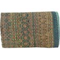 thumbnail image 3 of Hippie Queen Ajrakh Kantha Quilt Handmade Bohemain Bedspread King Size Vegetable Dye Kantha Blanket Bedcover Boho Quilting Indigo Print Ajrakh Cotton Kantha Quilt, 3 of 4