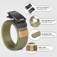 thumbnail image 6 of GAEKEAO Belt for Men Stretch Nylon Ratchet Belt Web Work Men Belts with Automatic Slide Buckle，Adjustable Trim to Fit, 6 of 8