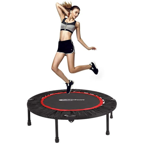 Jumpwow 40 Foldable Mini Trampoline Exercise Trampoline For Kids Or Adults Indoor Garden Fitness Rebounder Trampoline With Safety Pad Max Load 300 Pounds Walmart Com Walmart Com