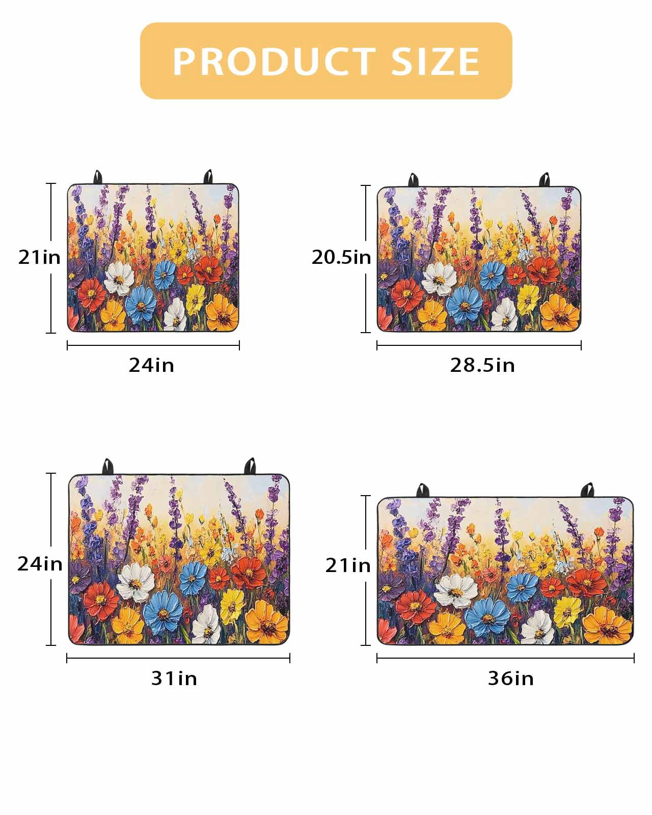 nqOlkjepod Large Induction Cooktop Protector Mat 24"x21", Vintage Flowers Stove Top Covers for Electric Stove, Abstract Oil Painted Farmhouse Botanical Stove Burner Cover Mats, Glass Top Stove Cover