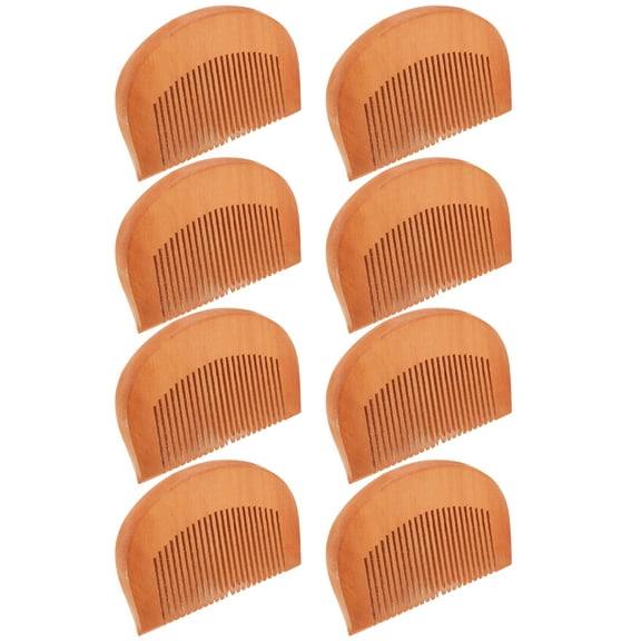 8 Pcs Portable Wooden Hair Combs for Men and Women, Vpartwig Curly Human Hair Detangling Pocket Styling Set