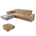 thumbnail image 1 of Sofa Slipcover L Shape Sofa Cover Sectional Couch Cover Reversible Sofa Cover Anti-Slip Waterproof Furniture Protector Armrest Backrest Cover for Dogs Cats Pet Kids Children, 1 of 2
