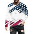 thumbnail image 5 of APEXFWDT US Flag Long Sleeve T-Shirt Mens Big and Tall Vintage American Flag Graphic Tee Shirt Casual Fashion Round Meck Shirt, 5 of 5