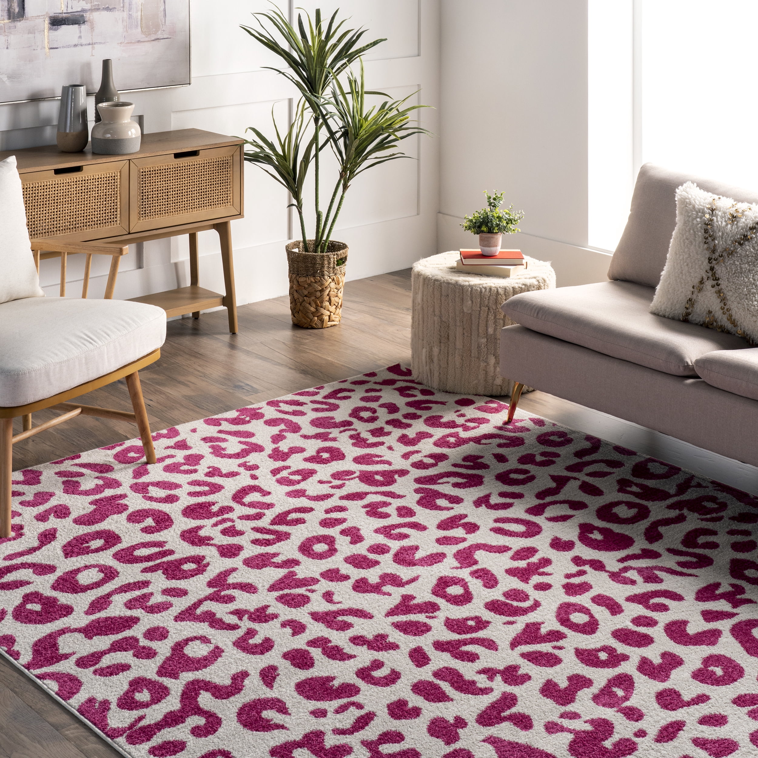 nuLOOM Annette Modern Leopard Print Area Rug, 8' x 10', Pink