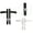 Black+White, variant on tooloflife Door Handle Lock Set Solid Square Tongue for Entrance Front / Back Door Office Home Security 2 Colors