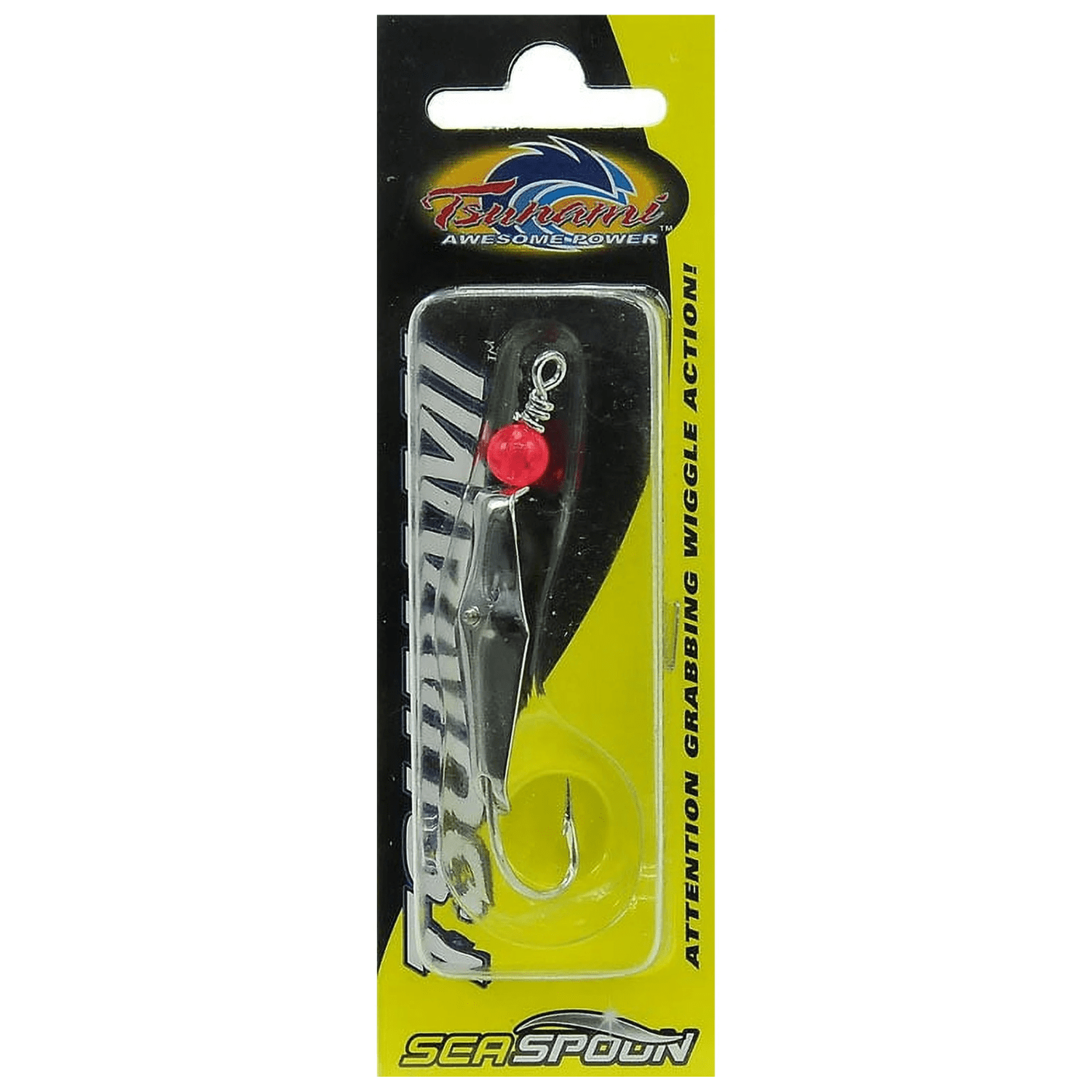 Tsunami Sea Spoon Fishing Lure 2 in Size 2/0 with Red Bead.